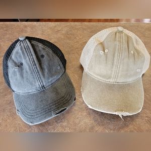 NWT Distressed Truckers Hat Bundle